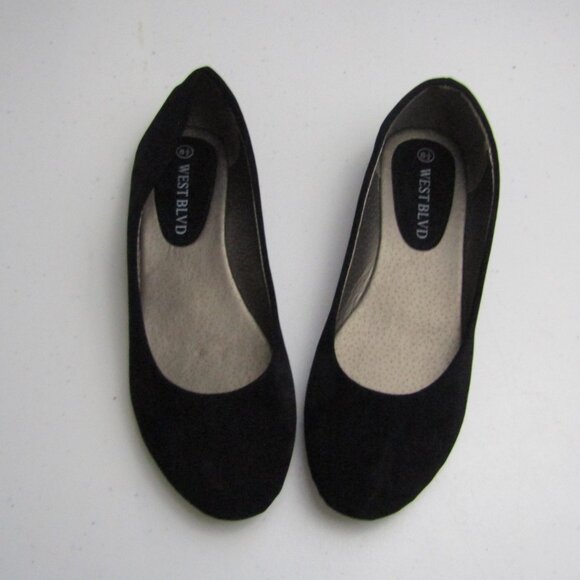 West Blvd Ballet Flats Black 7 Casual Classic - Picture 1 of 6